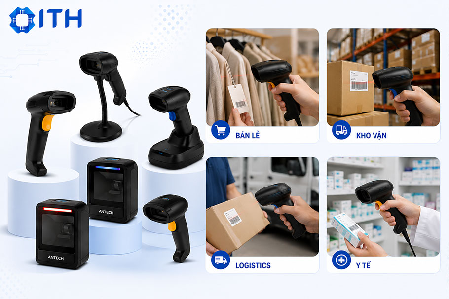 Lợi ích và ứng dụng của Đầu đọc mã vạch Antech trong các mô hình kinh doanh