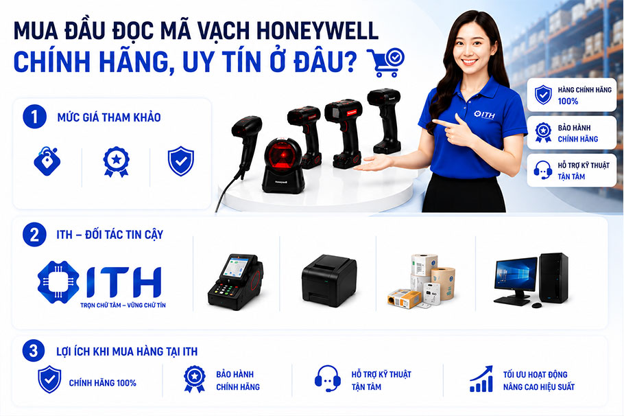 Mua đầu đọc mã vạch Honeywell chính hãng, uy tín ở đâu?