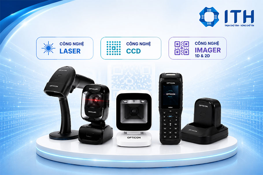 Đầu đọc mã vạch Opticon Phân loại theo công nghệ quét