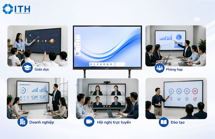 Ứng dụng thực tế của màn hình tương tác Samsung