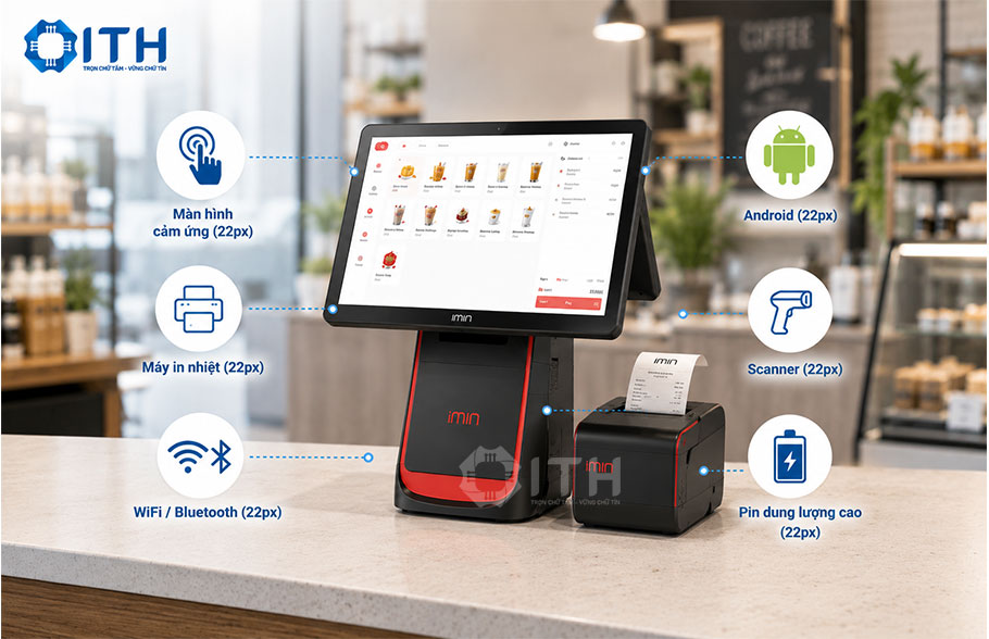 Cấu tạo cơ bản của một chiếc máy POS Imin