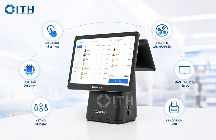 Tính năng nổi bật của máy bàn hàng POS Zonerich