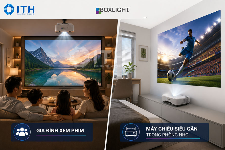 Máy chiếu Boxlight cho giải trí gia đình, quán cà phê, nhà hàng