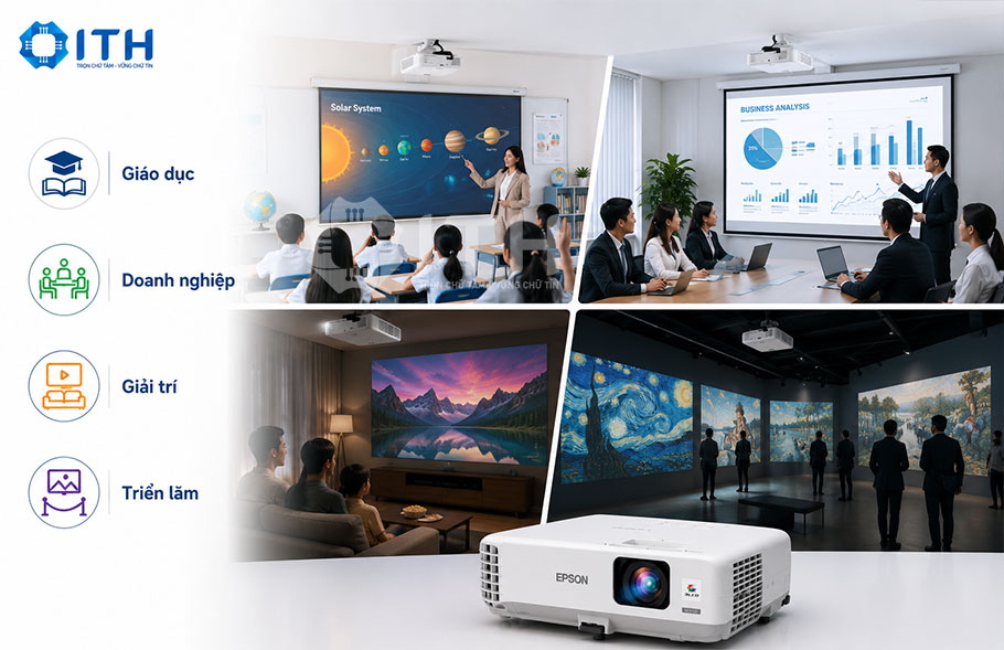 Ứng dụng thực tế máy chiếu Epson