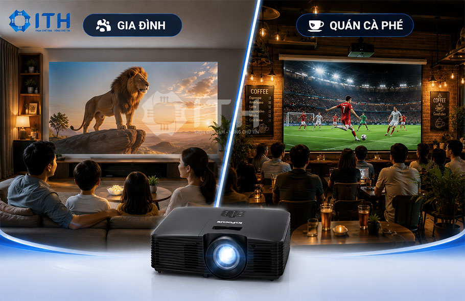 Máy chiếu Infocus cho Giải trí gia đình và Quán cà phê