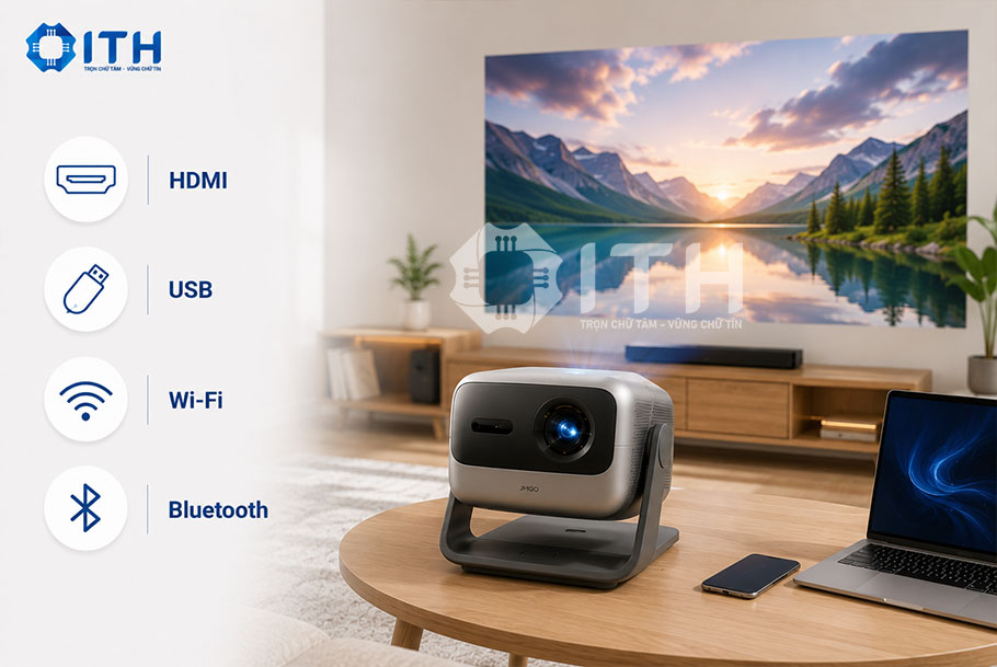 Máy chiếu JMGO cung cấp khả năng kết nối linh hoạt