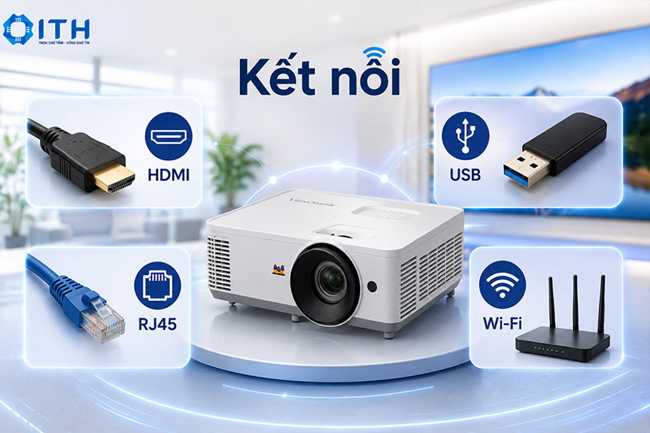 Cổng kết nối đa dạng của máy chiếu ViewSonic