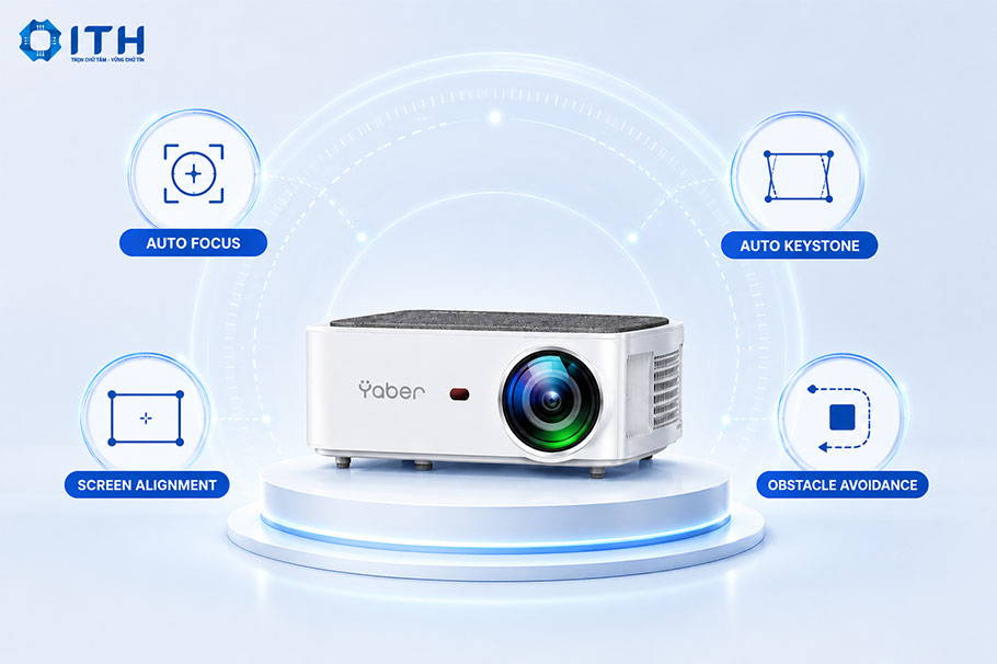 Công nghệ Auto Focus & Auto Keystone máy chiếu Yaber