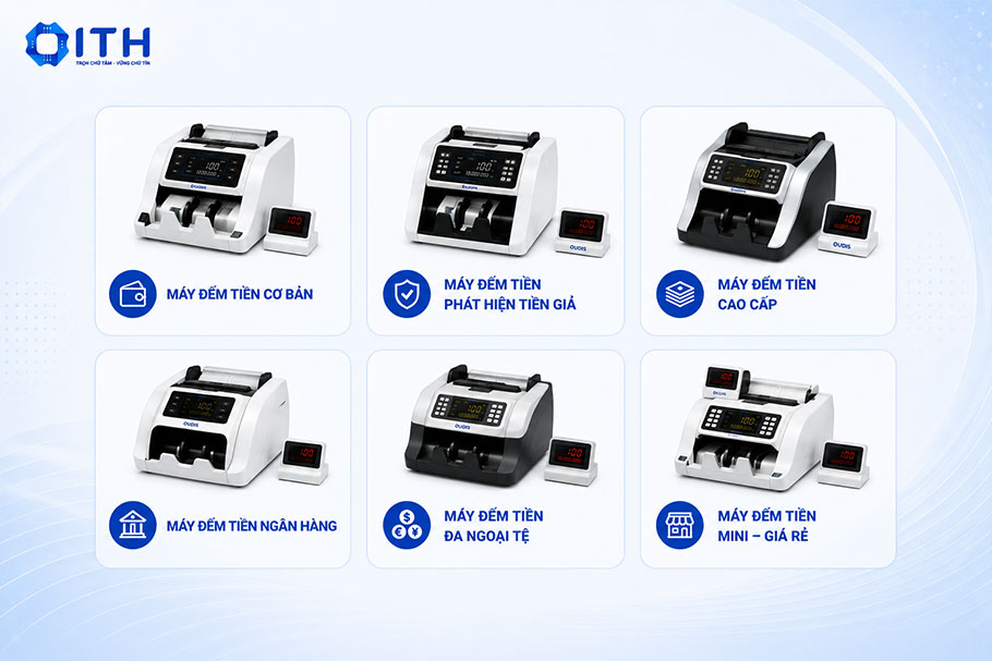 Các loại máy đếm tiền phổ biến trên thị trường hiện nay