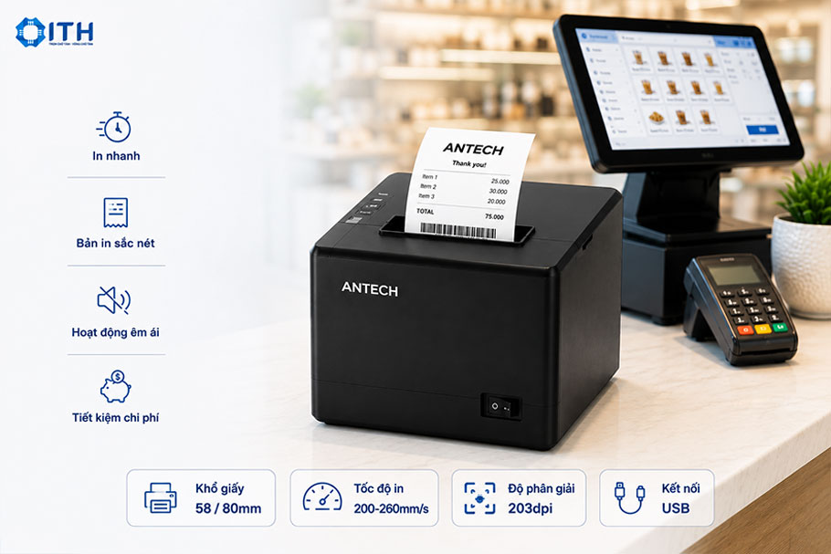 Tính năng và thông số kỹ thuật nổi bật của Máy in bill hóa đơn Antech