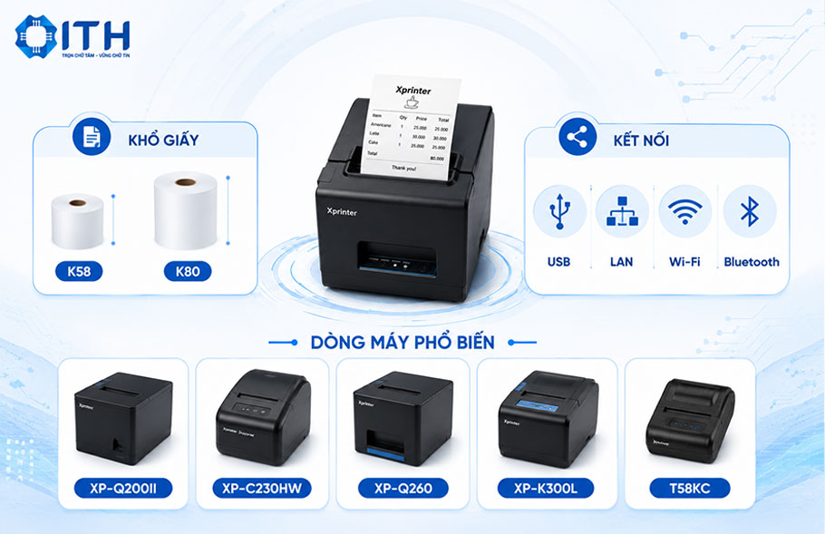 Các loại máy in bill Xprinter phổ biến và đặc điểm nổi bật