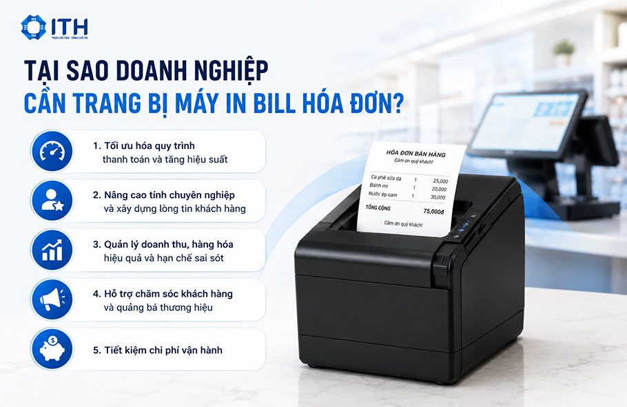 Lý do doanh nghiệp cần máy in bill hóa đơn