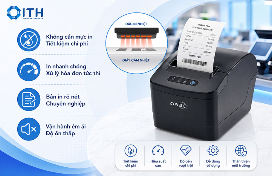 Công nghệ in nhiệt của Máy in hóa đơn ZYWELL