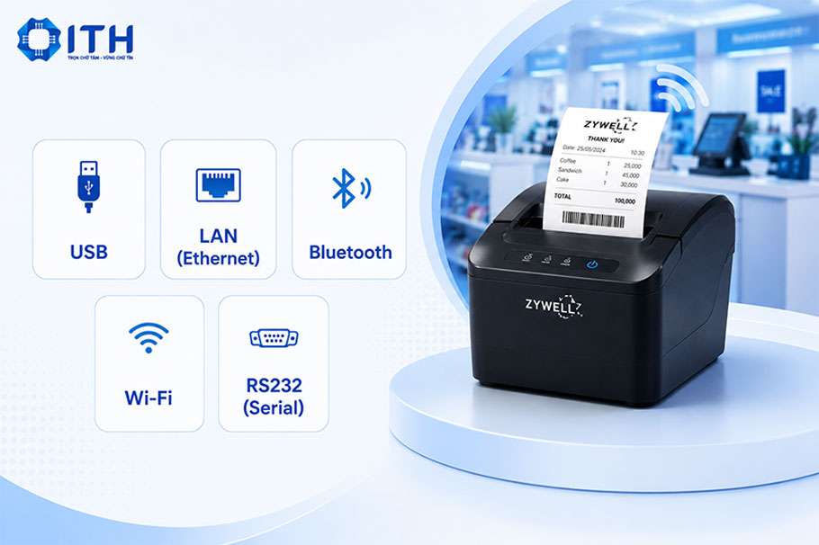 Các loại kết nối phổ biến của Máy in hóa đơn ZYWELL