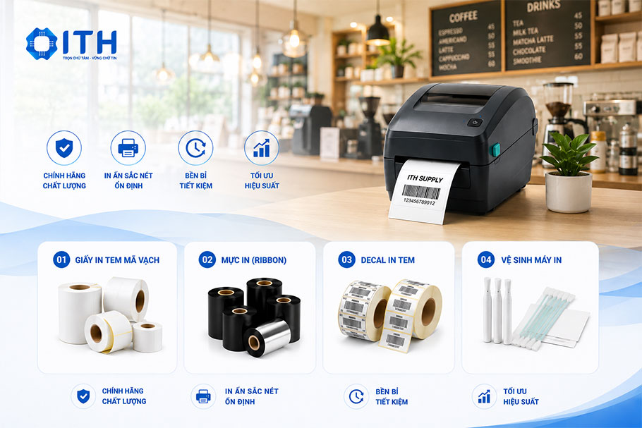 Vật tư tiêu hao cần thiết cho máy in tem mã vạch