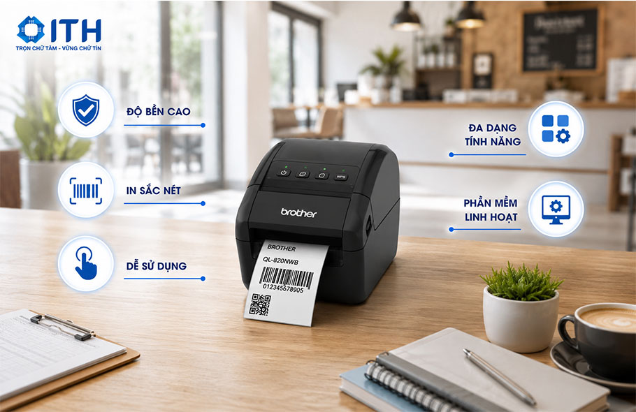 Ưu điểm nổi bật của máy in tem mã vạch Brother

