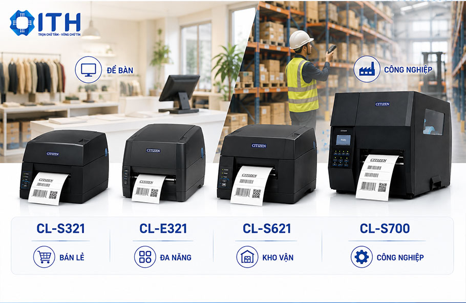 Các loại máy in tem mã vạch Citizen phổ biến