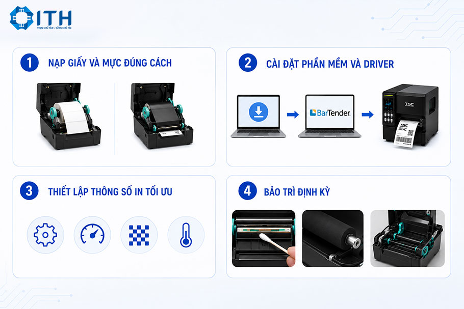 Hướng dẫn sử dụng và bảo trì máy in tem mã vạch TSC hiệu quả