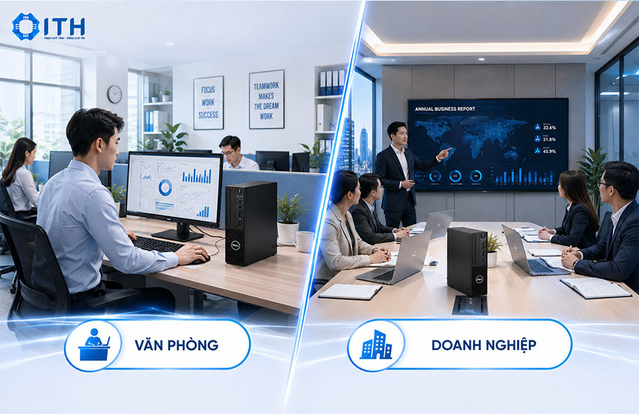 Dòng Máy tính để bàn Dell phù hợp Văn phòng và Doanh nghiệp