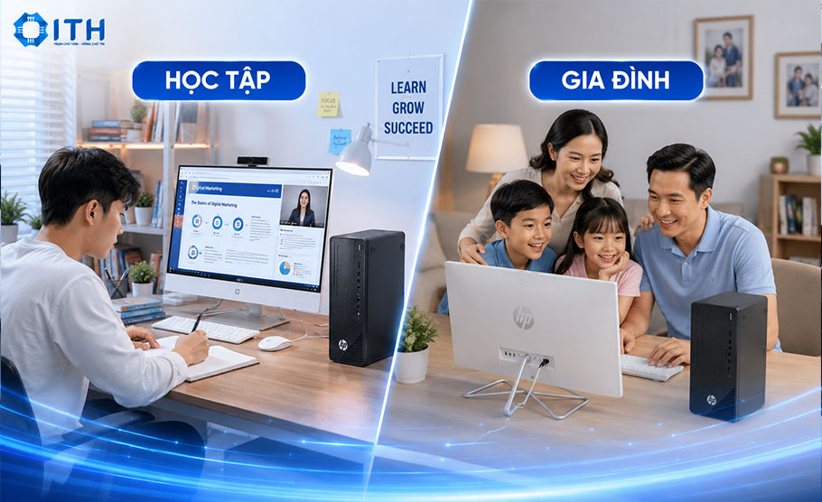 Máy tính để bàn HP giải pháp tối ưu cho học tập và Gia đình