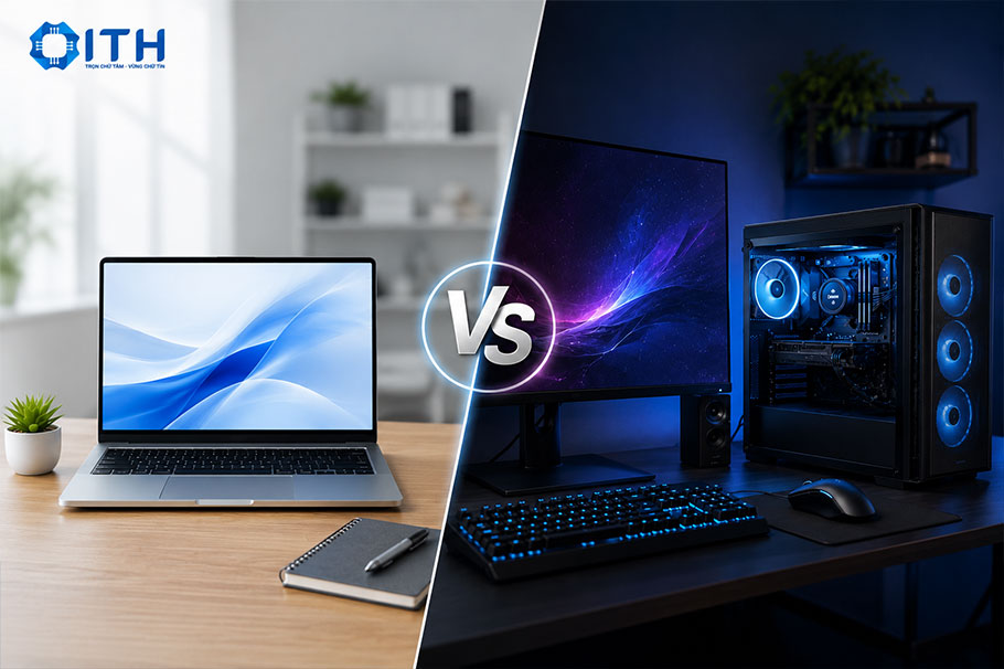 Sự khác biệt giữa Laptop và Máy tính để bàn