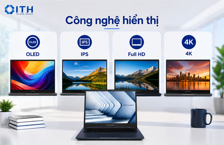 Màn hình và công nghệ hiển thị laptop Asus