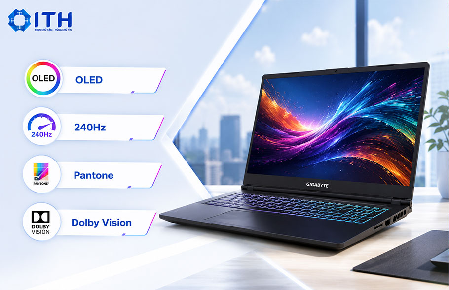 Màn hình và trải nghiệm của máy tính xách tay Gigabyte