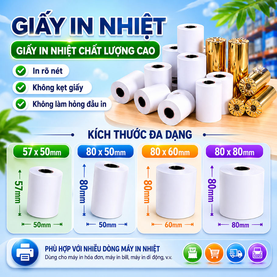 Các loại giấy in hóa đơn
