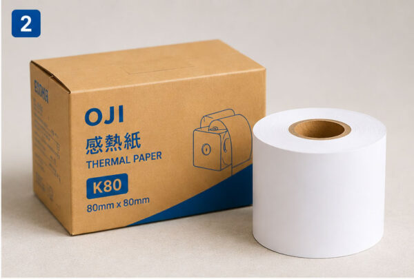 Giấy in hóa đơn nhiệt Oji K80 đường kính 80mm