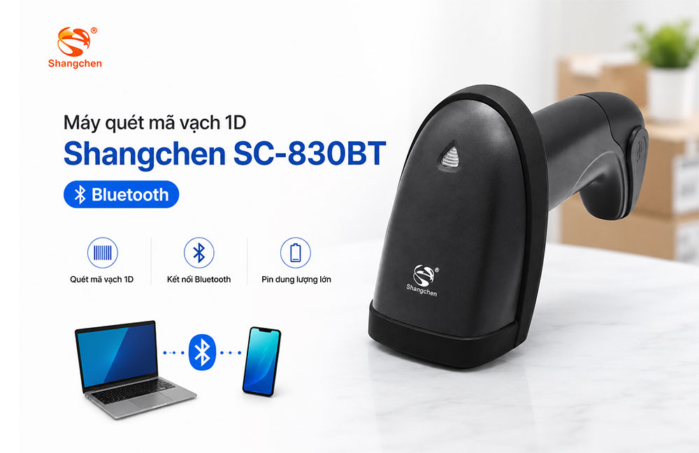 Máy quét mã vạch1D Shangchen SC-830BT