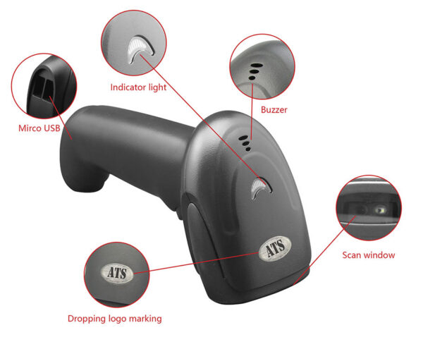 Đầu đọc mã vạch không dây 2D ATS 9322B-U