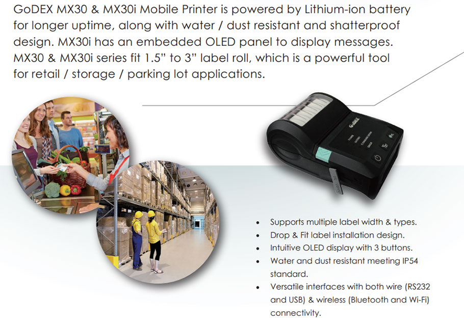 Máy in mã vạch Godex MX30i