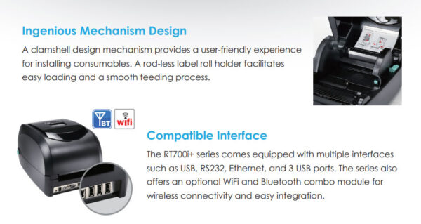 Máy in mã vạch Godex RT700i+