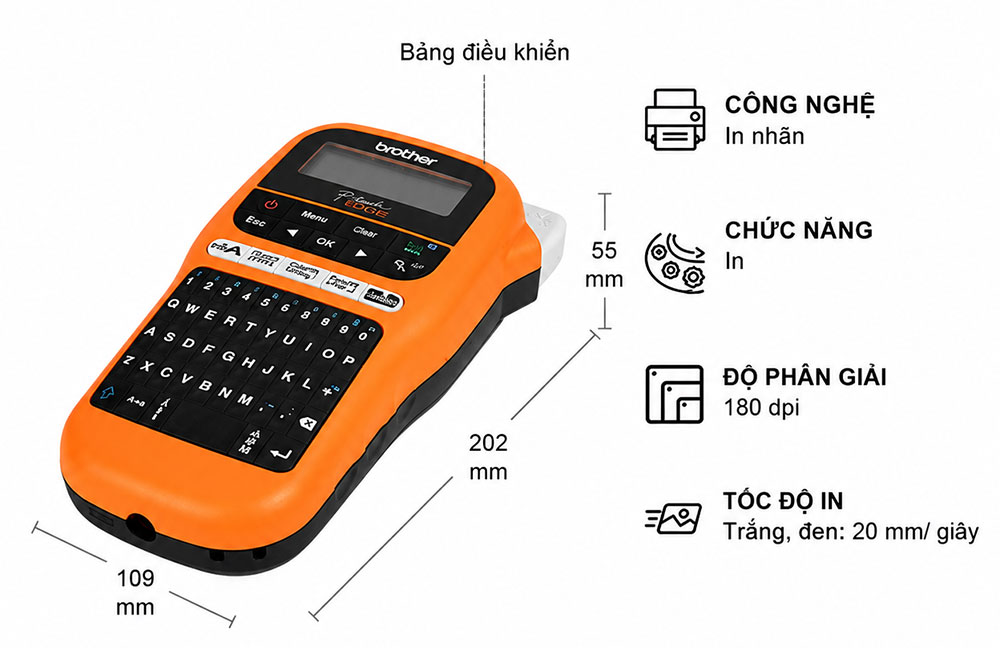 Máy in mã vạch Brother PT-E110