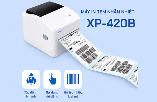 Máy in mã vạch Xprinter XP-424B