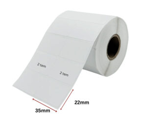 Decal nhiệt 35x22 mm dài 25m - 2 tem trên 1 hàng