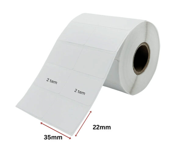 Decal nhiệt 35x22 mm dài 25m - 2 tem trên 1 hàng
