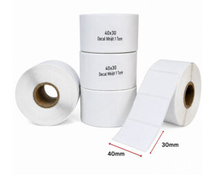 Decal nhiệt 40x30mm dài 30m - 1 tem trên 1 hàng