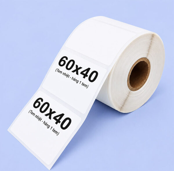Decal nhiệt cân điện tử 60x40mm dài 30m