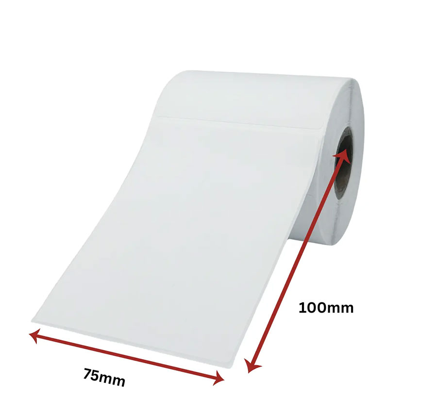 Decal nhiệt in shopee Tiki Lazada 75x100 mm dài 30m
