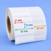 Decal PVC 21x10mm dài 50m tem vàng bạc