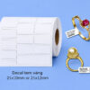Decal PVC 21x10mm dài 50m tem vàng bạc