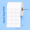 Decal PVC 35x22mm dài 50m 3 tem trên 1 hàng