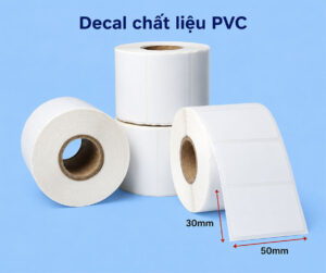 Decal PVC 50x30 dài 50m