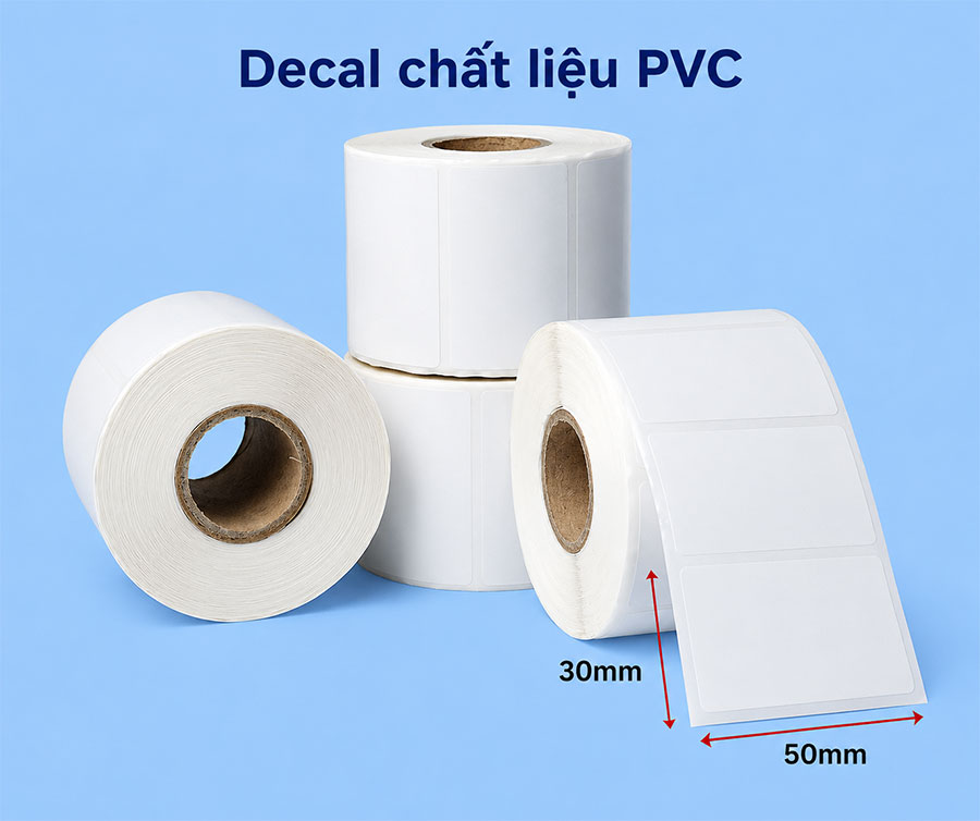 Decal PVC 50x30 dài 50m