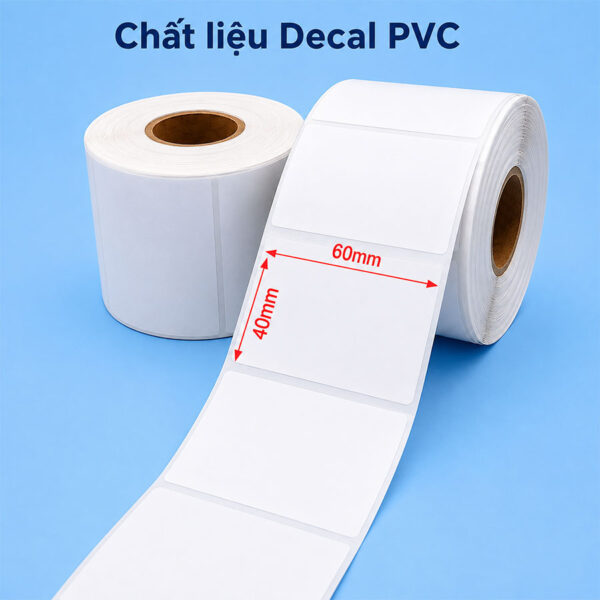 Decal PVC 60x40mm dài 50m