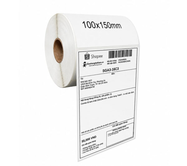 Decal thường 100x150mm dài 50m