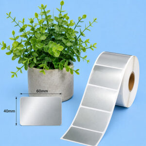Decal xi bạc 60x40mm dài 50m