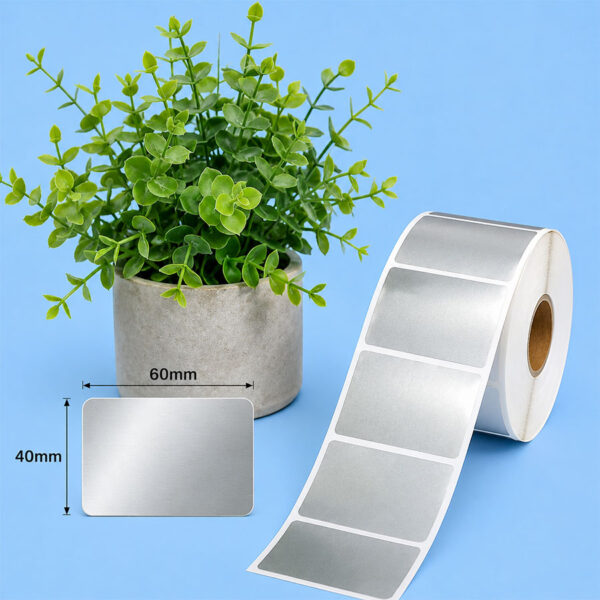 Decal xi bạc 60x40mm dài 50m