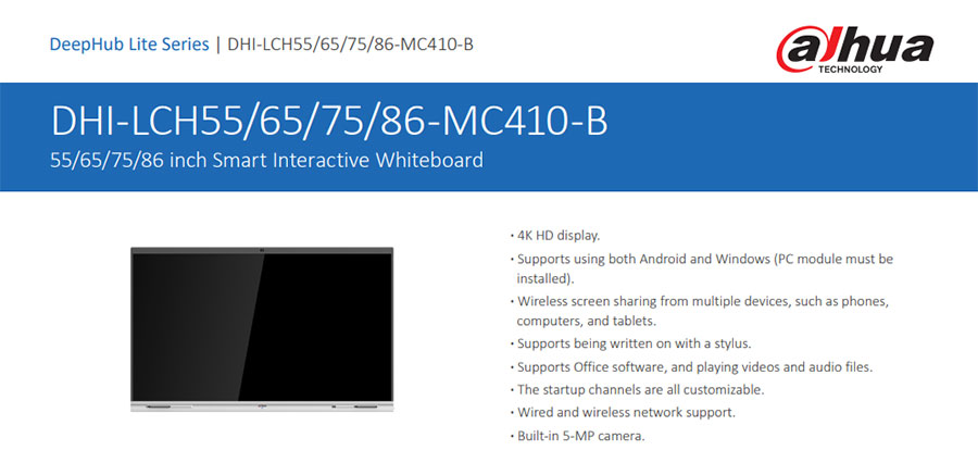 Màn hình tương tác Dahua DHI-LCH86-MC410-B-S2